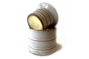 Cool White Stoneware Butter Crock + 8oz Butter